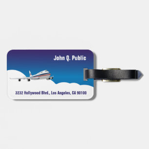 Flugzeug in den Clouds Gepäckmarken Gepäckanhänger