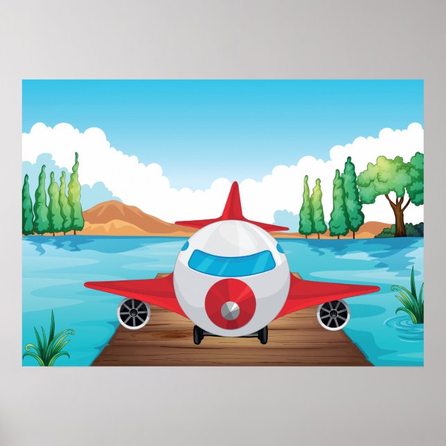 Flugzeug in der Natur Poster (Vorne)