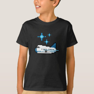 Flugzeug in Sky, Niedliche, Coole Pixel Art T-Shirt