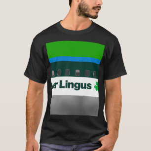 Flugzeug ist Aer Lingus 1980er T-Shirt