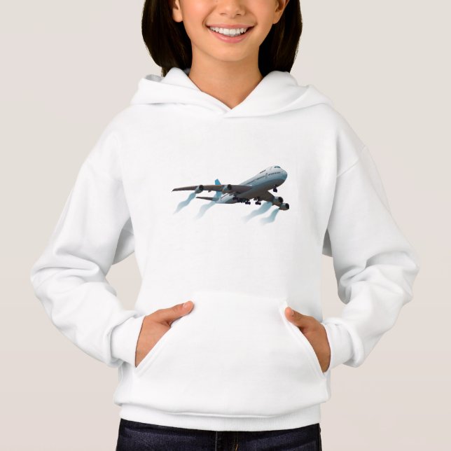 Flugzeug. Jumbo-Jet. Hoodie (Vorderseite)
