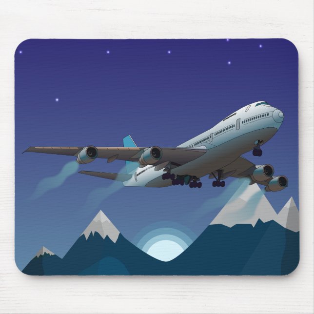 Flugzeug. Jumbo-Jet. Mousepad (Vorne)