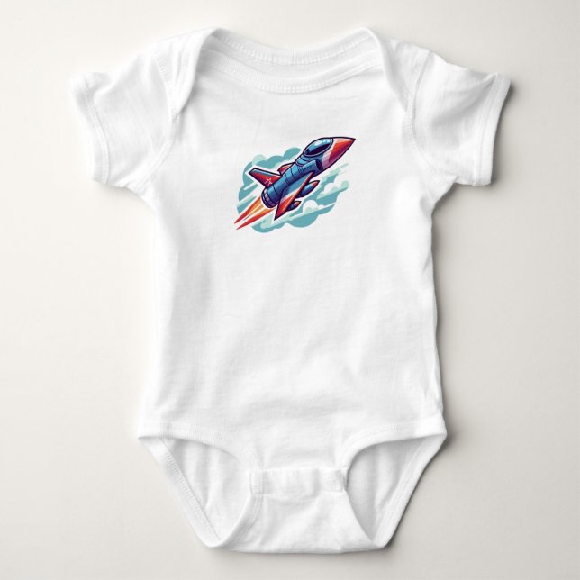 Flugzeug/Kampfflugzeug Baby Strampler (Vorderseite)