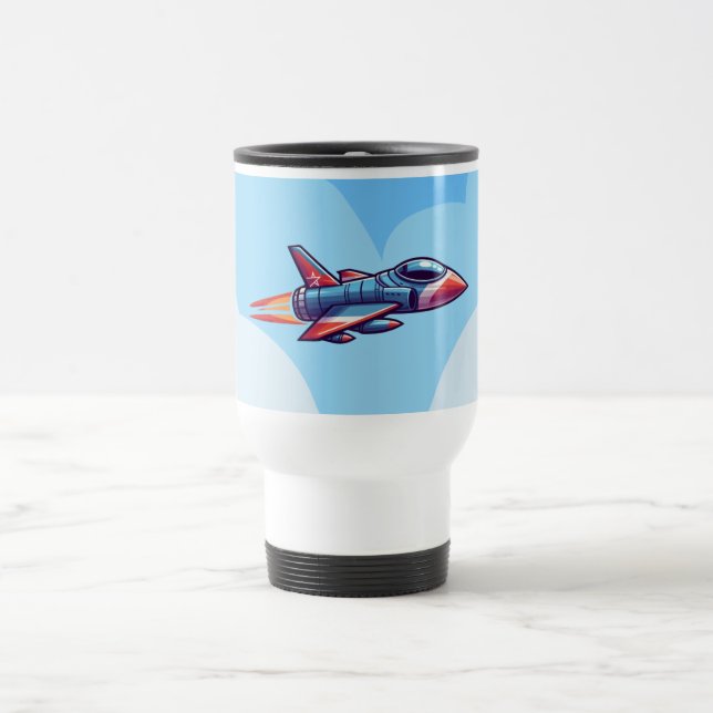 Flugzeug/Kampfflugzeug Reisebecher (Mittel)