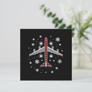 Flugzeug Kariert Weihnachten Pilot