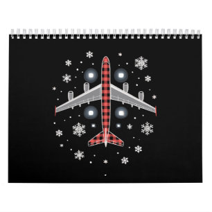 Flugzeug Kariert Weihnachten Pilot Kalender