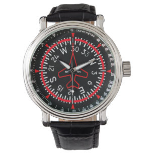 Flugzeug-Kreiselkompass-Richtungsuhr Armbanduhr