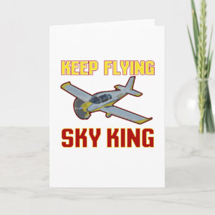 Flugzeug-Liebhaber behalten Fliegen-Himmel-König Karte