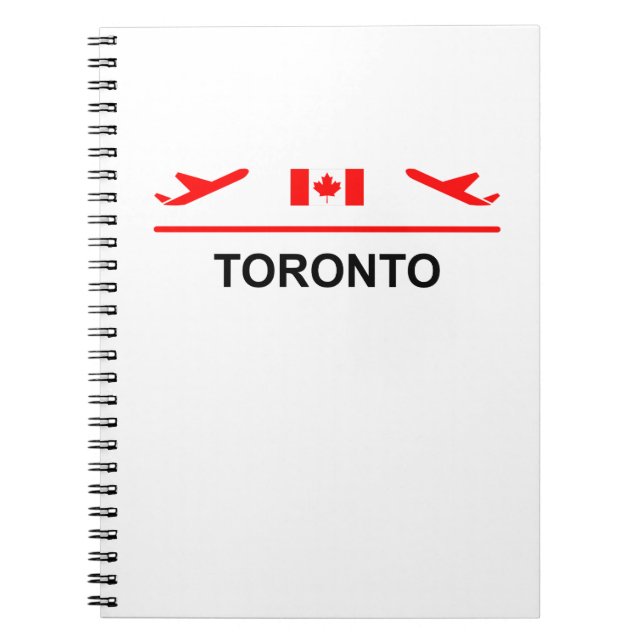 Flugzeug Light Color von Toronto Canada Notizblock (Vorderseite)