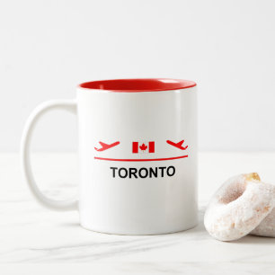 Flugzeug Light Color von Toronto Canada Zweifarbige Tasse