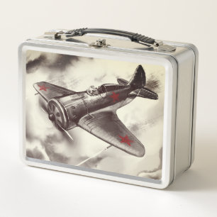 Flugzeug-Lunchbox Metall Brotdose