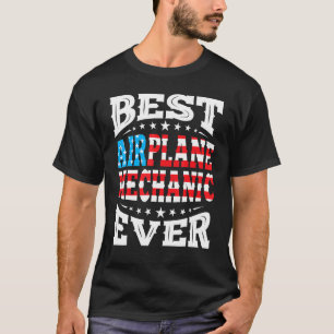 Flugzeug Mechaniker 4. Amerikanische Unabhängigkei T-Shirt