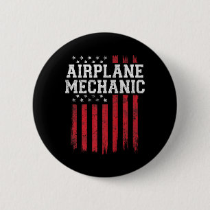 Flugzeug Mechanische amerikanische Flagge Usa Patr Button