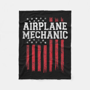 Flugzeug Mechanische amerikanische Flagge Usa Patr Fleecedecke