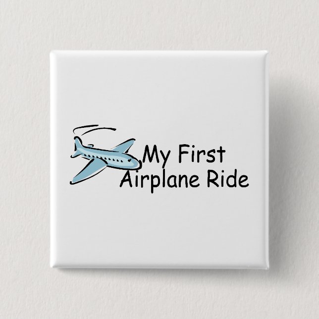 Flugzeug meine erste Flugzeug-Fahrt Button (Vorderseite)