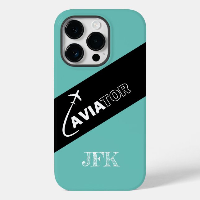 Flugzeug mit grüner schwarzer Luftfahrt Case-Mate iPhone Hülle (Rückseite)