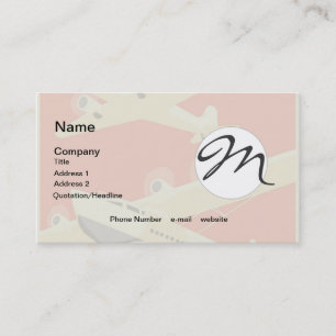 Flugzeug mit Vintagem WPA farbenfroh Visitenkarte