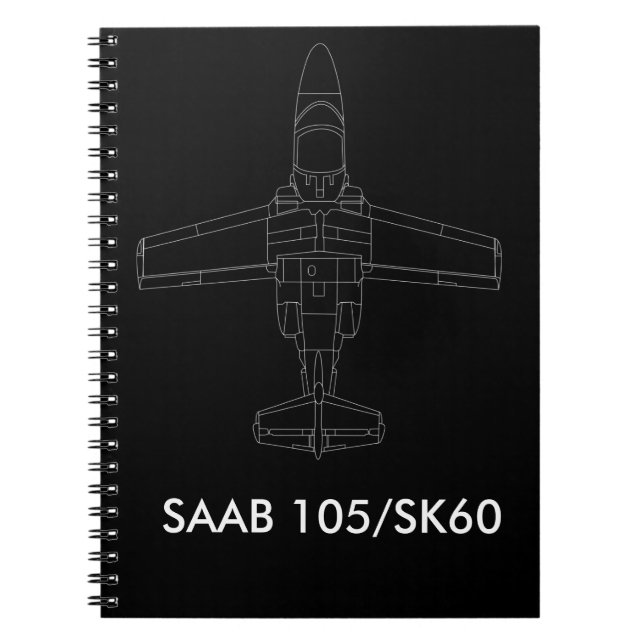 Flugzeug-Notizbuch SAABS 105/SK 60 Notizblock (Vorderseite)