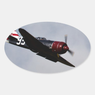 Flugzeug Ovaler Aufkleber