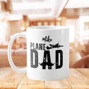 FLUGZEUG Papa & Vintage Flugzeug, Lustiger Vaterta Kaffeetasse
