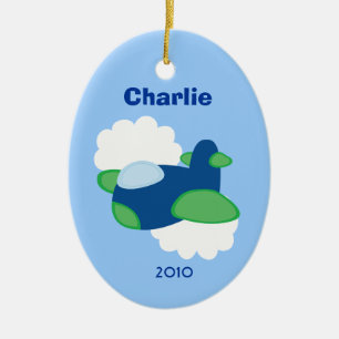 FLUGZEUG personalisierte Keramikornament