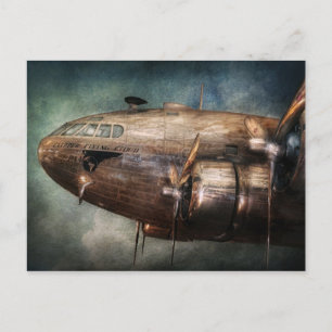 Flugzeug - Pilot - Die fliegende Wolke Postkarte