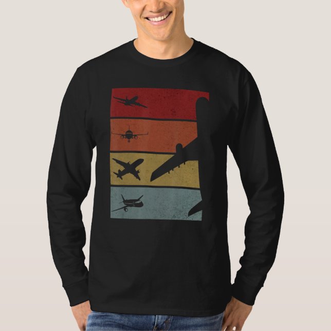 Flugzeug Pilot Flugzeuge Männer T-Shirt (Vorderseite)