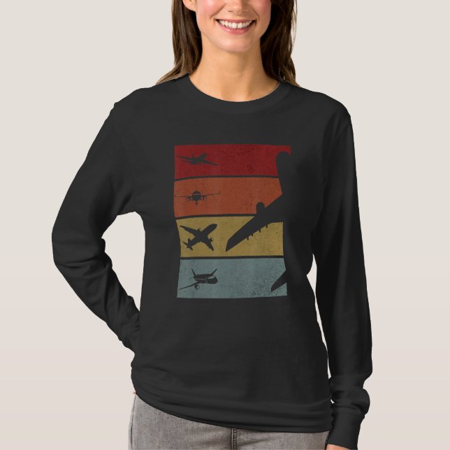 Flugzeug Pilot Flugzeuge Männer T-Shirt (Vorderseite)