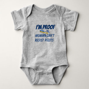 Flugzeug-Pilot-Grafik Baby Strampler