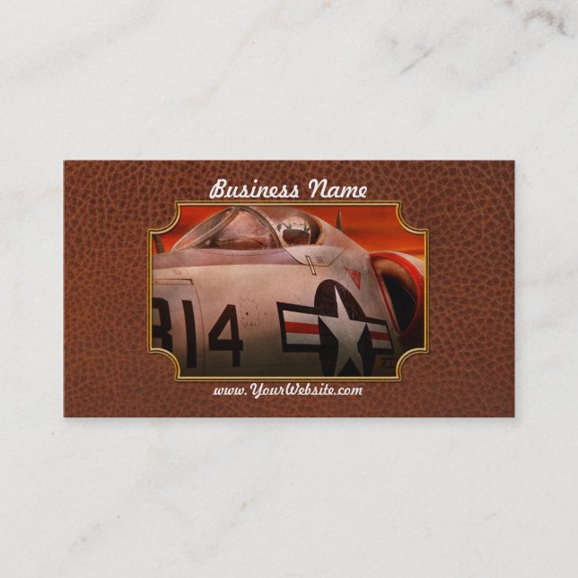 Flugzeug - Pilot - Luftwaffe - Go erhalten Visitenkarte (Vorderseite)