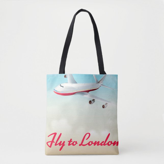 Flugzeug-Plakat Fly To London (Vorderseite)