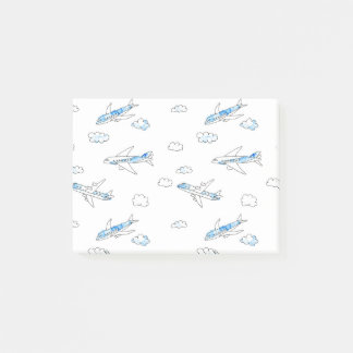 Flugzeug Post-it Klebezettel