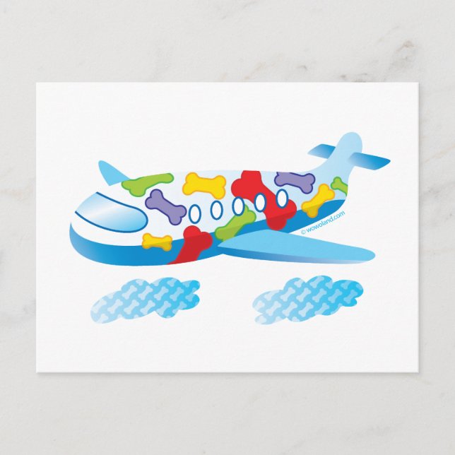 "Flugzeug" Postkarte (Vorderseite)