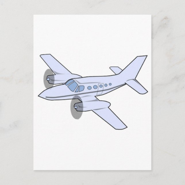Flugzeug Postkarte (Vorderseite)
