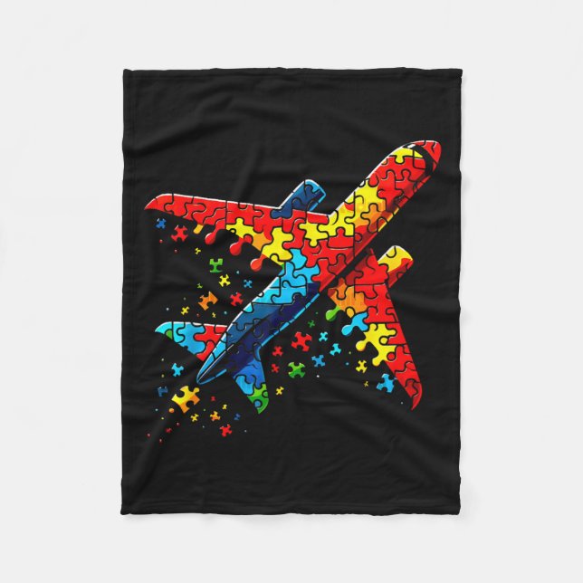 Flugzeug Puzzle Horror Puzzle Kinder Kleinkinder J Fleecedecke (Vorderseite)