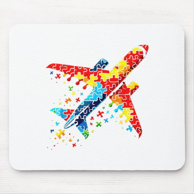 Flugzeug Puzzle Horror Puzzle Kinder Kleinkinder J Mousepad (Vorne)