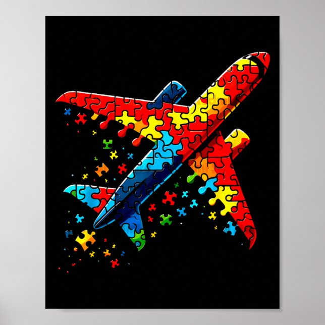 Flugzeug Puzzle Horror Puzzle Kinder Kleinkinder J Poster (Vorne)