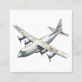 Flugzeug Quadratische Visitenkarte