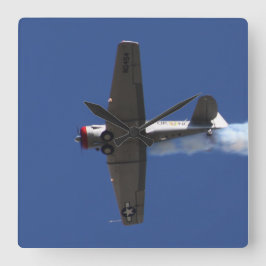 Flugzeug Quadratische Wanduhr