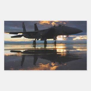 FLUGZEUG RECHTECKIGER AUFKLEBER