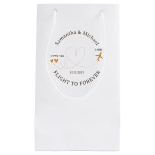 Flugzeug-Reise am Hochzeitstag Kleine Geschenktüte