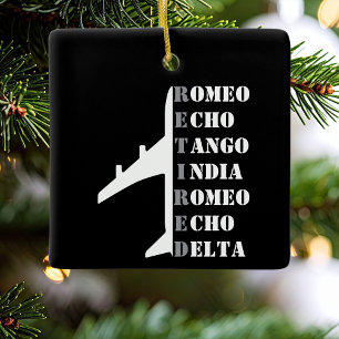 Flugzeug Ruhestand Nato-Aussprachealphabet Luftfah Keramikornament