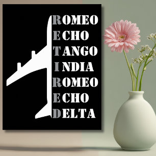 Flugzeug Ruhestand Nato Phonetik Alphabet Luftfahr Poster