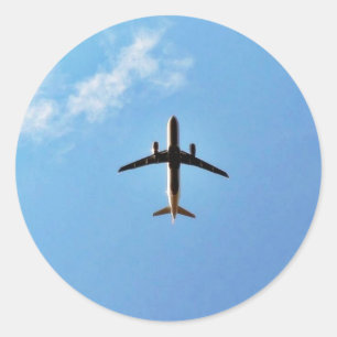Flugzeug Runder Aufkleber