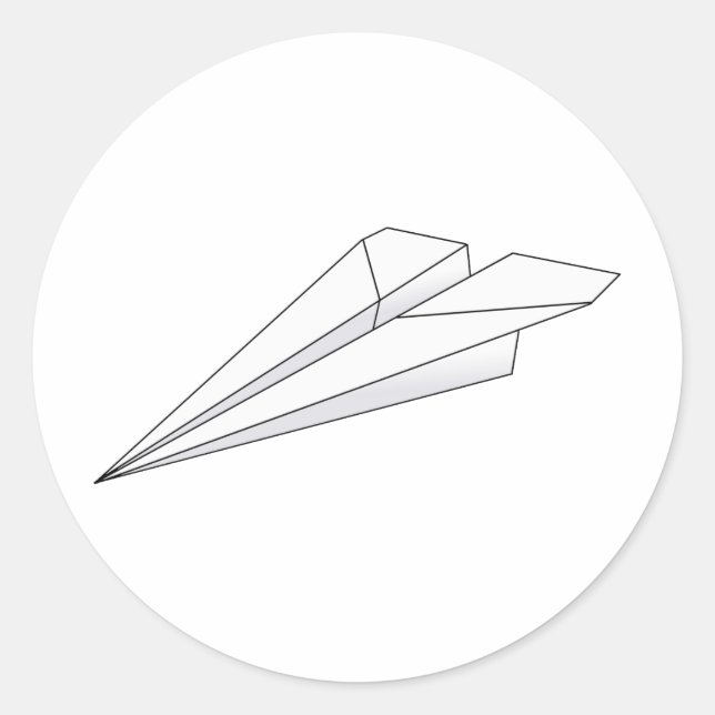 Flugzeug Runder Aufkleber (Vorderseite)