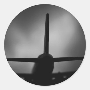 Flugzeug Runder Aufkleber