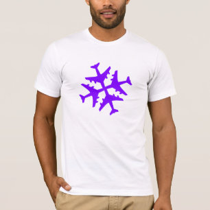 Flugzeug-Schneeflocke T-Shirt