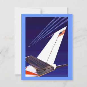 FLUGZEUG SCHWANZ & ZUCKER PARTY EINLADUNG EZ2CUSTO