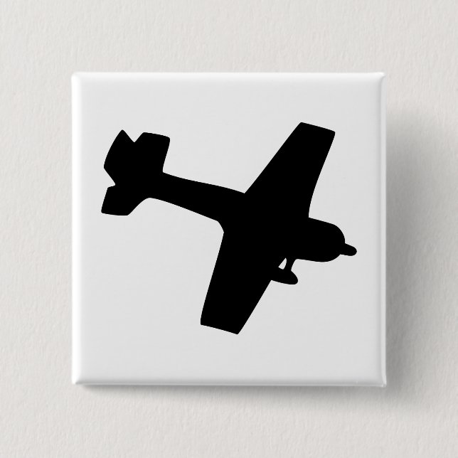 Flugzeug-Silhouette Button (Vorderseite)