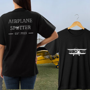 Flugzeug Spotter Est. Jahr Luftfahrt Custom T-Shirt